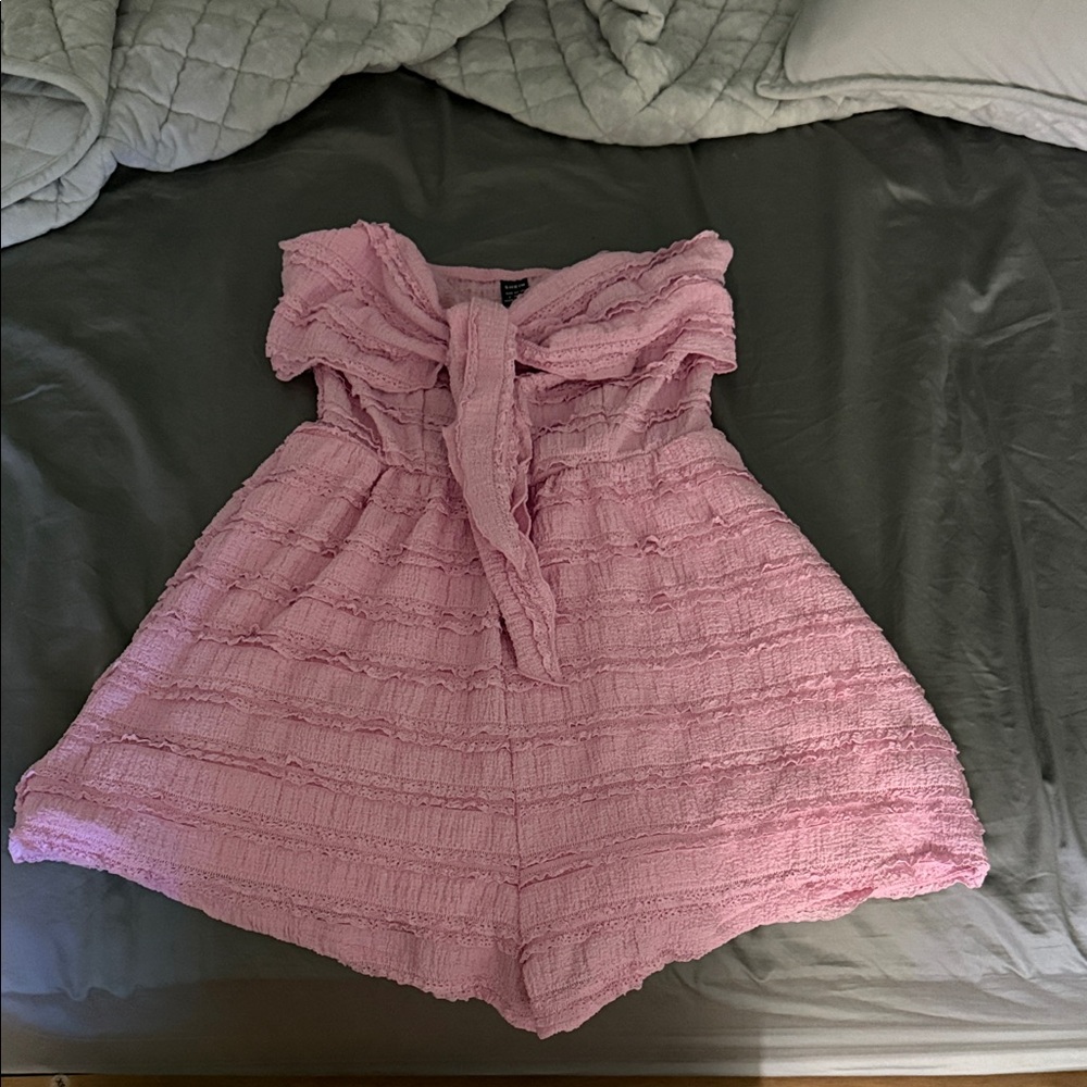 SHEIN Pink Strapless Dress